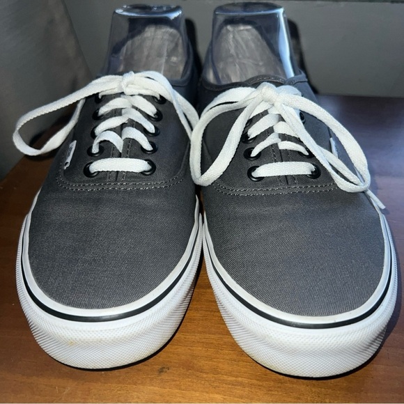 Vans Shoes Mens 10 Dark Gray Skate Lace Up Canvas Flat Bottom Comfort Low Top - Picture 3 of 11